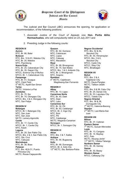 rtc occ makati|RTC Directory .